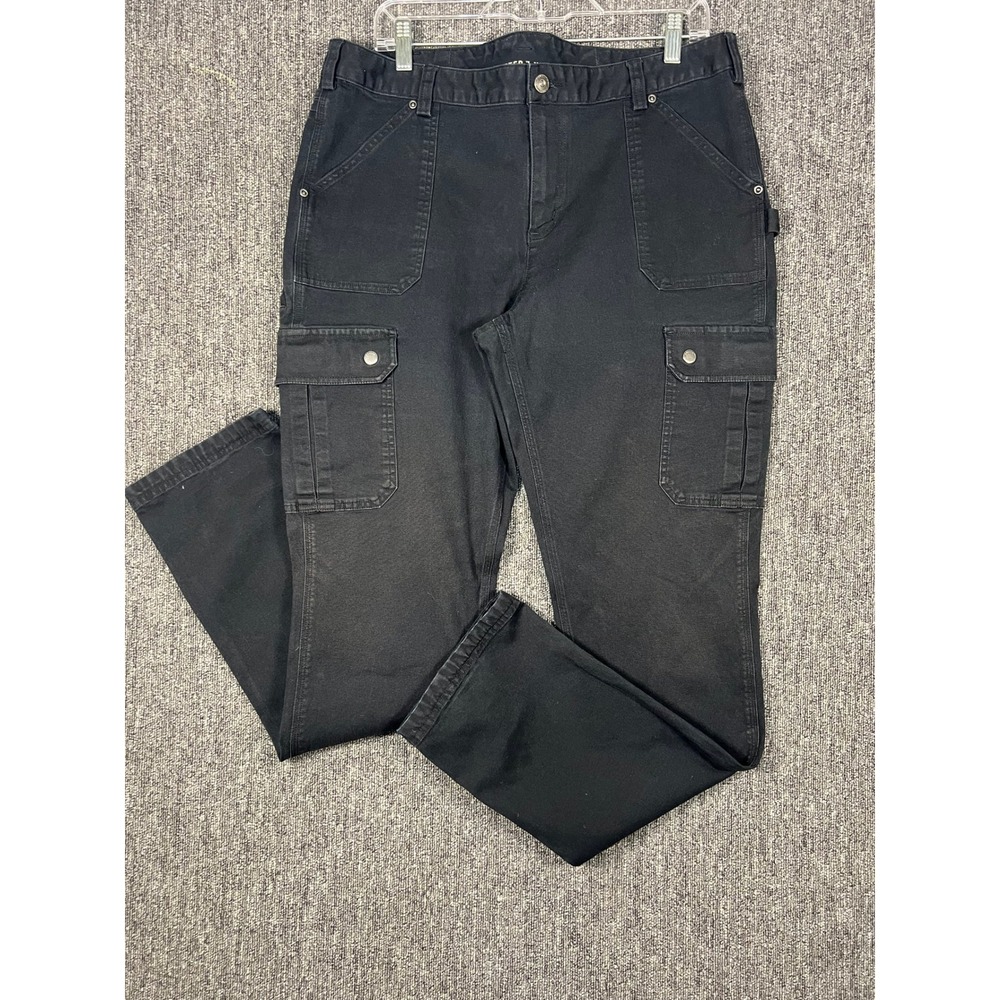 Duluth Trading Co DuluthFlex Fire Hose Cargo Pants Womens 14x35 Black Utility